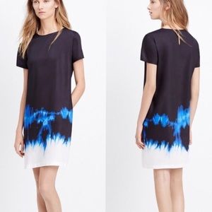 Vince Tie Dye Silky Short Sleeve Shift Dress Sz 0